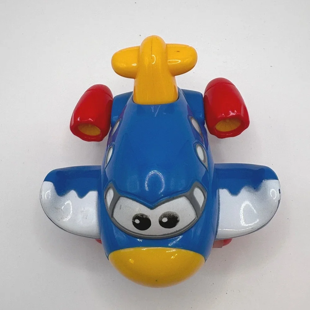 Kaiyuan Friction Powered Toy Airliner Blue Red Yellow Cartoon Jet Plane